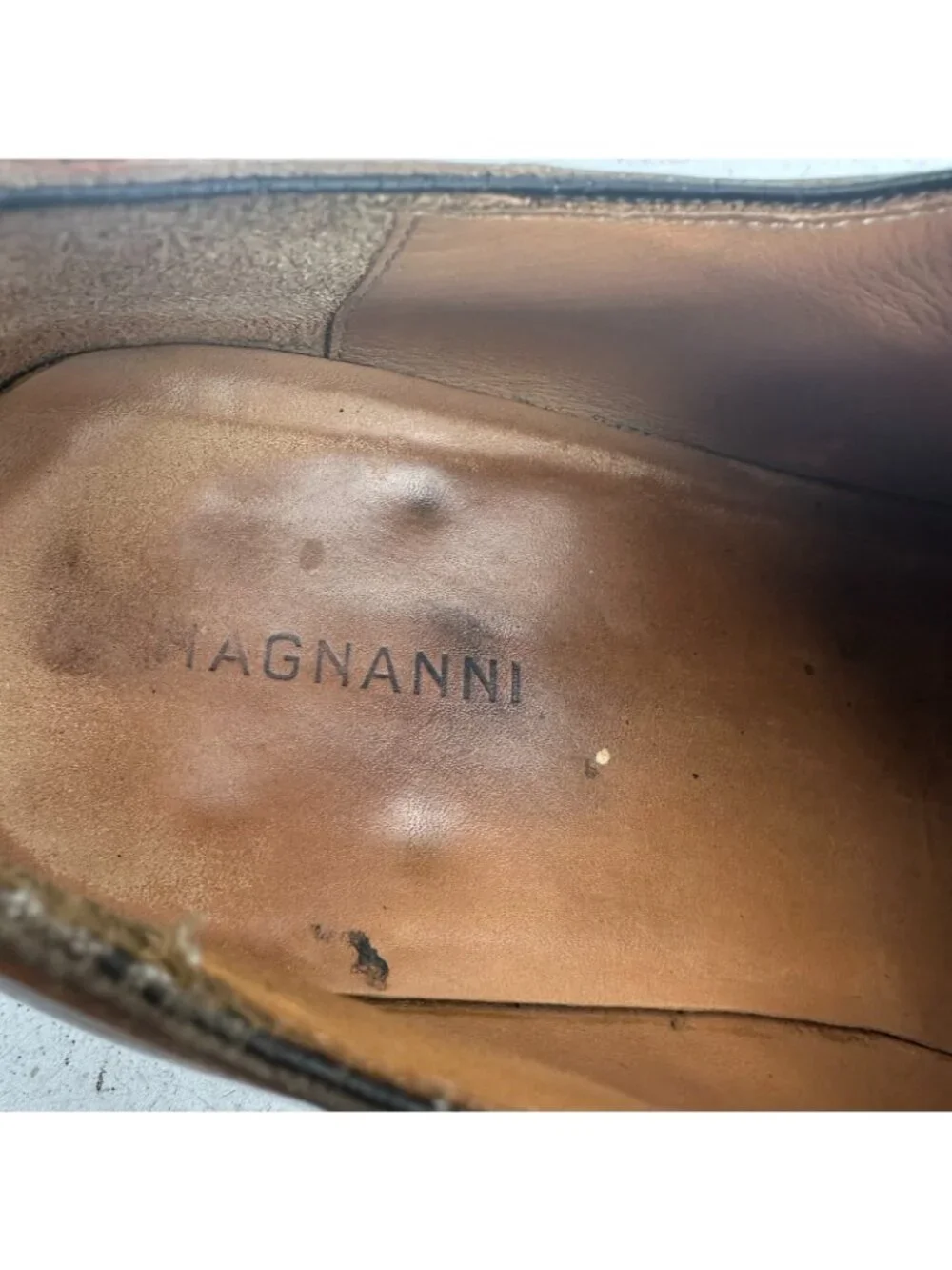 Magnanni Men Size 10 Brown Leather Wingtip Cap Toe Lace Up Oxford Dress Shoes
